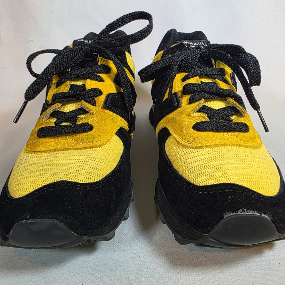 NEW BALANCE Made USA US574W1 Women's 7 VCU Rams Yellow Black NB1 Custom Shoes - Picture 3 of 7